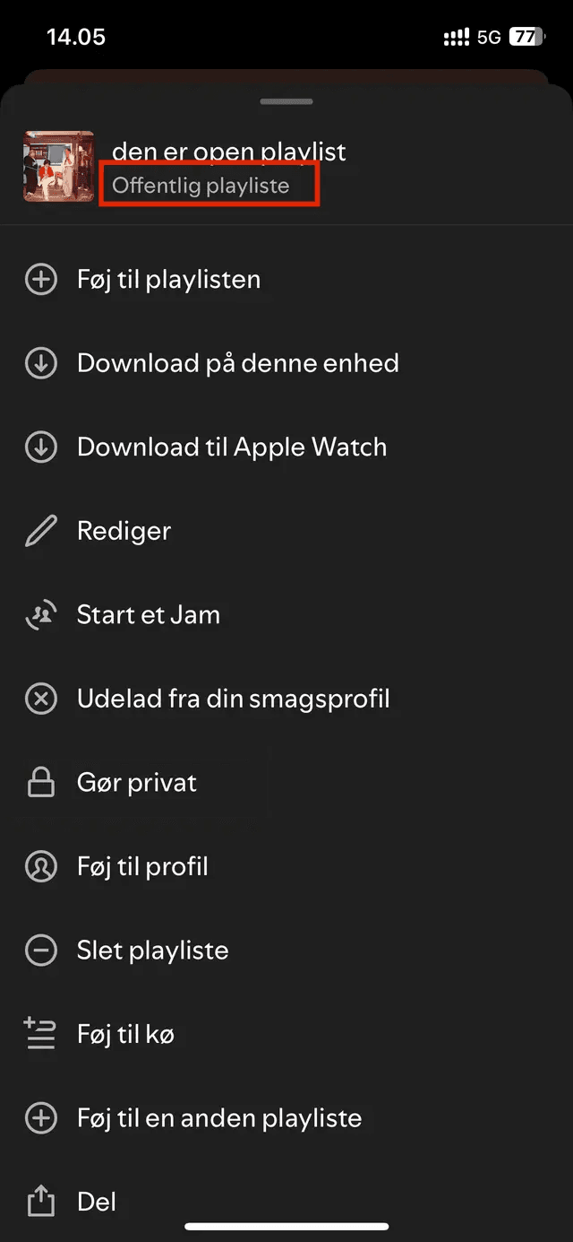 Playlist lista
